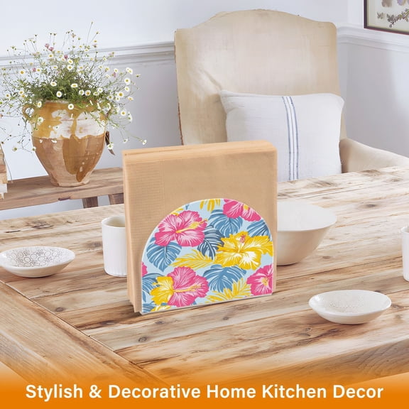 BZSMCE Napkin Holder Creative Tropical Bloom Pattern Classic Napkin Holders