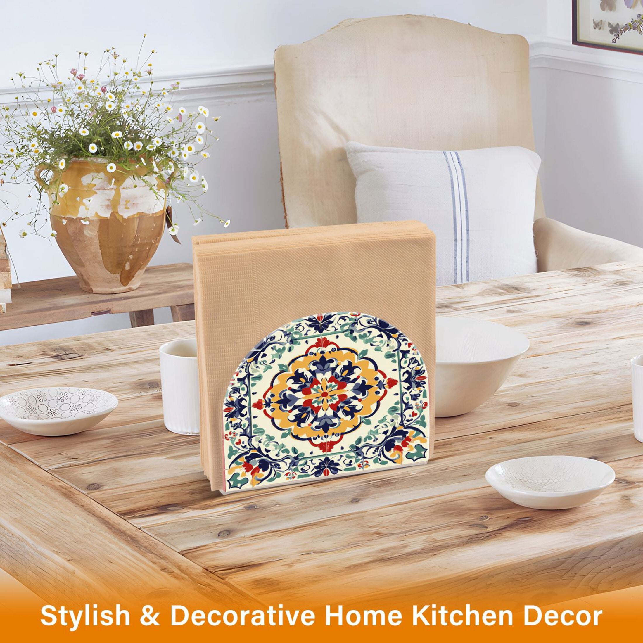 BZSMCE Napkin holder Creative Design Light Art Regular Prinetd Classic ...