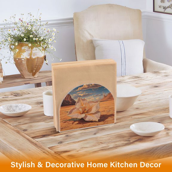 BZSMCE Napkin holder Creative Flower in Desert Classic Napkin Holders for Tables, Dining Table Napkin Holders for Kitchen