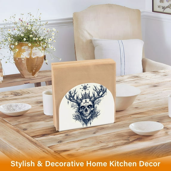 BZSMCE Napkin holder Creative Snowman Playing Snow Classic Napkin Holders for Tables, Dining Table Napkin Holders for Kitchen