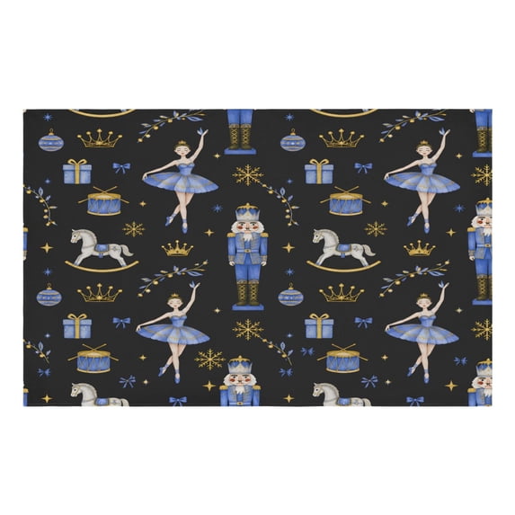 BZSMCE Nutcracker Horse Pattern Print Area Rug Non-Slip Silicone ...