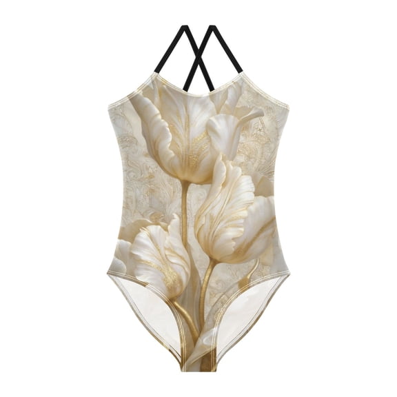 BZSMCE One-Piece Swimsuit with Crisscross Straps豆绘AI_图片编辑器_15904680 Pattern