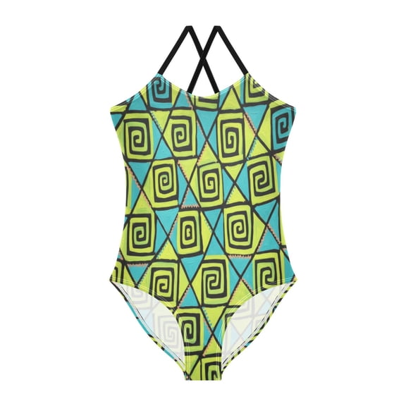 BZSMCE One-Piece Swimsuit with Crisscross Straps324 (42) Pattern