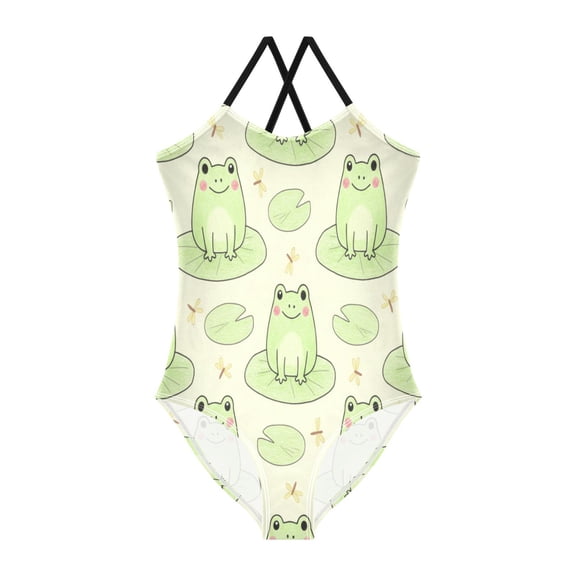BZSMCE One-Piece Swimsuit with Crisscross Strapsshutterstock_1373114558 Pattern