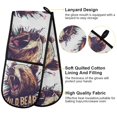 thumbnail image 1 of BZSMCE Oven Mitts Brown Wild Bear Creative Pattern Resistant Kitchen Gloves, 1 of 5