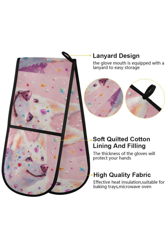 Oven Mitts Gems Of Joy Creative Pattern Resistant Kitchen Gloves