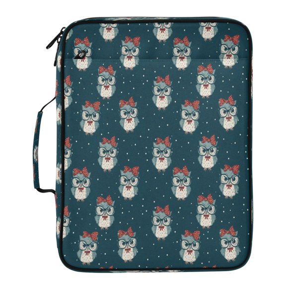 BZSMCE Owls Pattern Pattern Water-Resistant Filing Folder Binder Organizer Keeper 1.2 Inch 3-Ring 7-Pocket Expanding File
