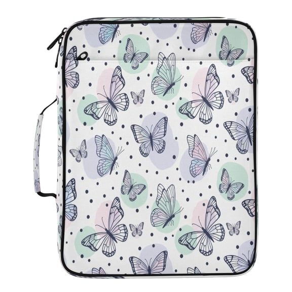 BZSMCE Pattern Water-Resistant Filing Folder Binder Organizer Keeper 1.2 Inch 3-Ring 7-Pocket Expanding File
