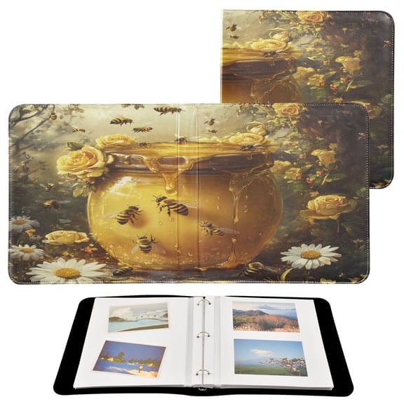 BZSMCE Photo Album Book Scrapbooking Bee Take Honey Printed Picture Album
