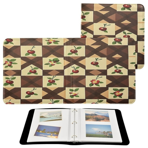 YAZAOO Photo Album Book Scrapbooking Cherry Patchwork Printed Picture Album