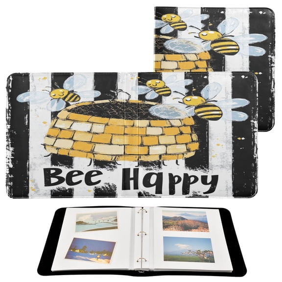 BZSMCE Photo Album Book Scrapbooking Cute Bee Pattern Printed Picture Album