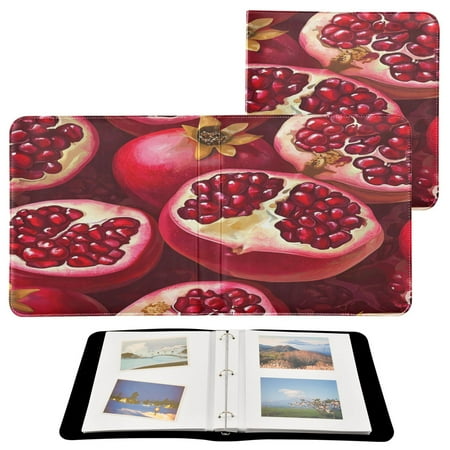 BZSMCE Photo Album Book Scrapbooking Cute Pomegranate Seamless Pattern Printed Picture Album