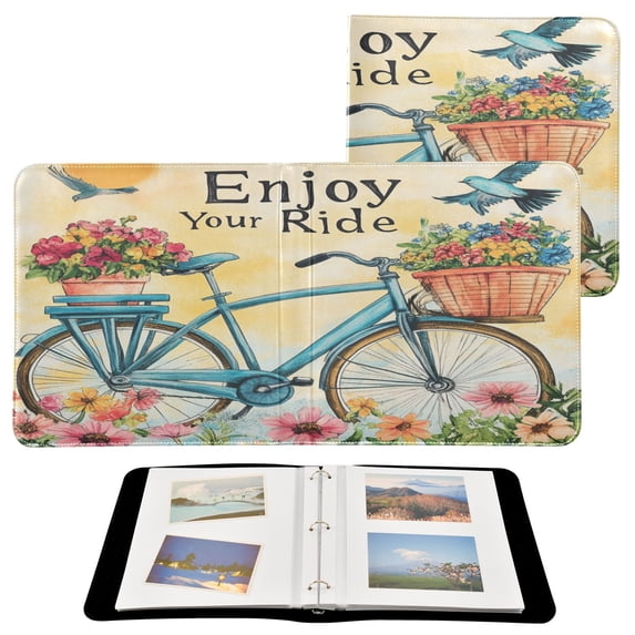 BZSMCE Photo Album Book Scrapbooking Enjoy Your Bicycle Printed Picture Album