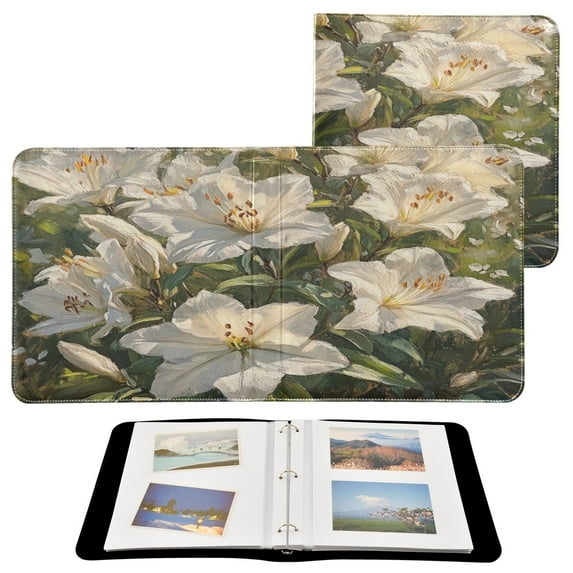BZSMCE Photo Album Book Scrapbooking Flowers Blooming Printed Picture Album