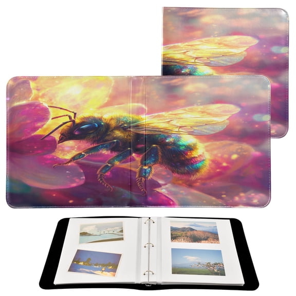 BZSMCE Photo Album Book Scrapbooking Radiant Bee in Bloom Printed Picture Album