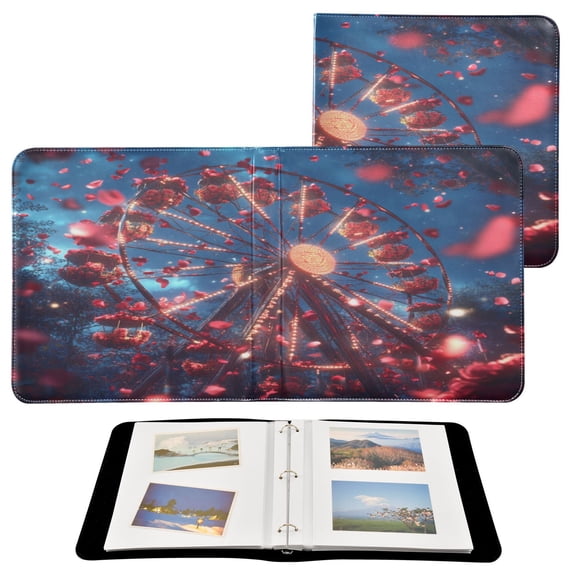 BZSMCE Photo Album Book Scrapbooking Roses Of Ferris Wheel Printed Picture Album