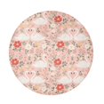 BZSMCE Pink Background Swans Flowers A Round Fluffy Area Rug 32.2in Non ...
