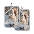 thumbnail image 1 of BZSMCE Pot Holder Oven Mitts Cooking baking Cute Squirrel Painting Creative Pattern Size:7x9.8in, 1 of 7