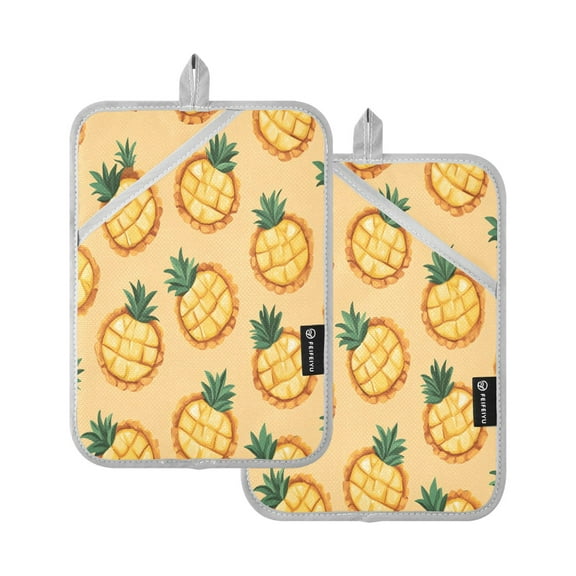 BZSMCE Pot Holder Oven Mitts Cooking baking Design Pineapple Pattern Creative Pattern Size:7x9.8in