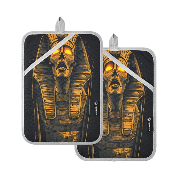 BZSMCE Pot Holder Oven Mitts Cooking baking Mummy Pattern Creative Pattern Size:7x9.8in