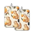 thumbnail image 1 of BZSMCE Pot Holder Oven Mitts Cooking baking Orange Mice Creative Pattern Size:7x9.8in, 1 of 7