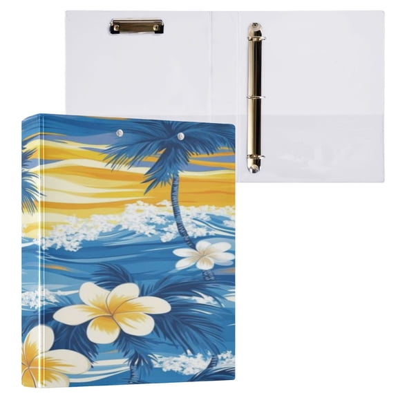 BZSMCE Ring Binders Golden Getaway Presentation1.5-inch, Slant Ring One-Touch