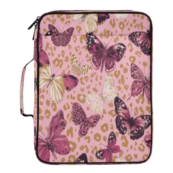 BZSMCE Rose & Spotted Wings Pattern Water-Resistant Filing Folder Binder Organizer Keeper 1.2 Inch 3-Ring 7-Pocket Expanding File