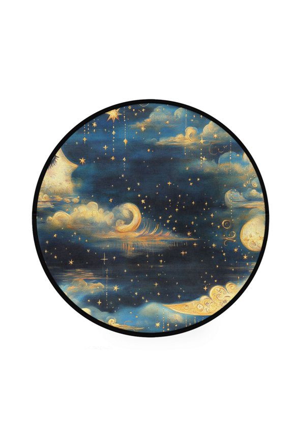 Round Decorative Floor Mat Celestial Dreams Pattern 36.2IN
