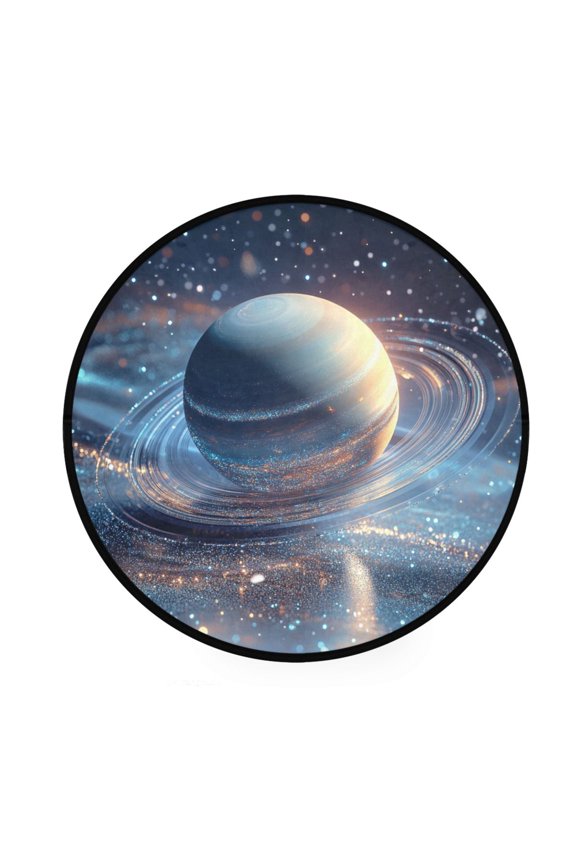 Round Decorative Floor Mat Celestial Serenity Pattern 36.2IN