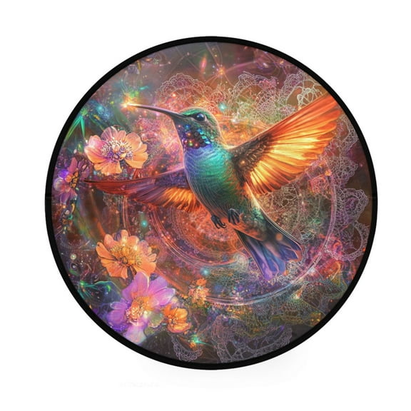 BZSMCE Round Decorative Floor Mat Cut Radiant Pattern 36.2IN