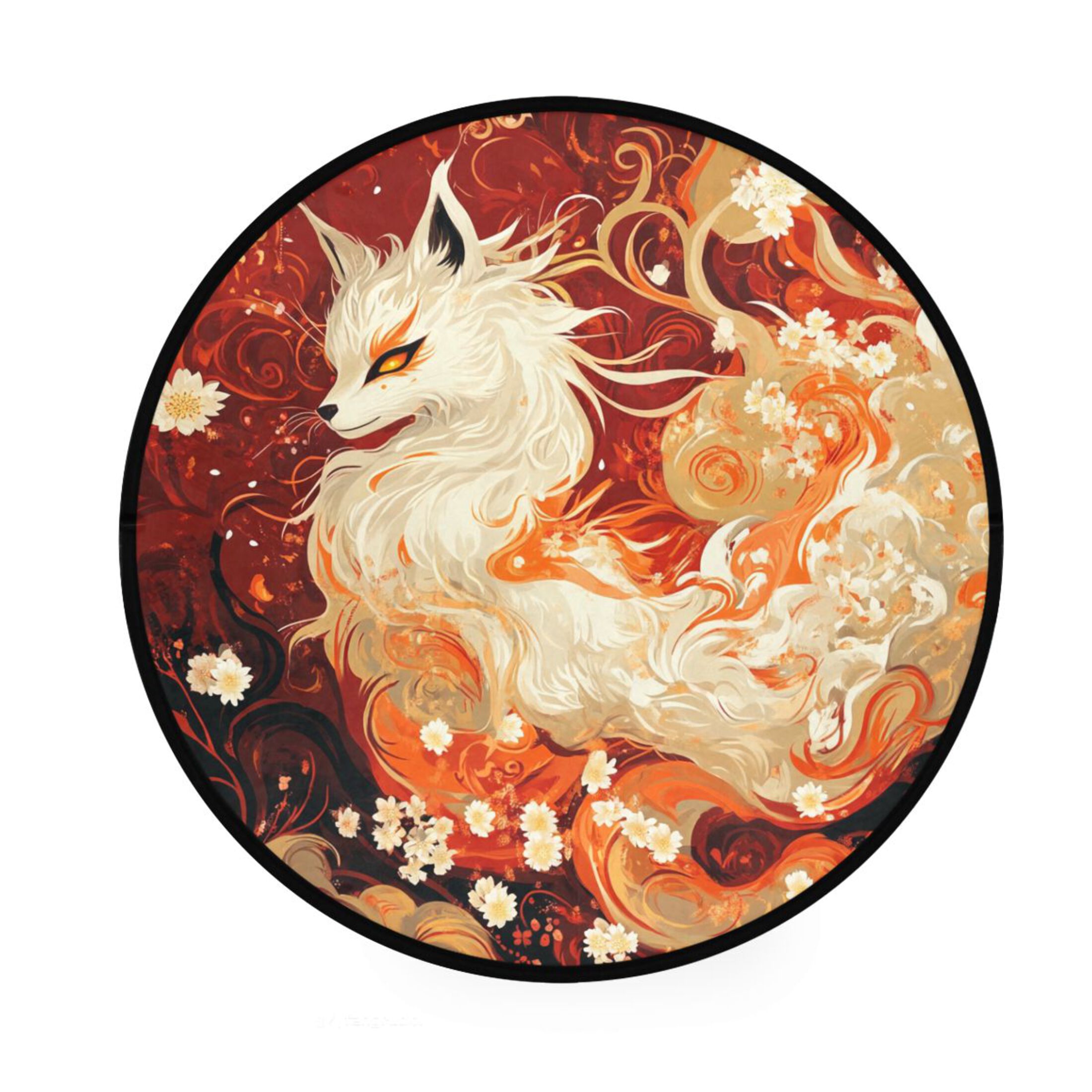 Flame Fire Pattern Print Floor Mat