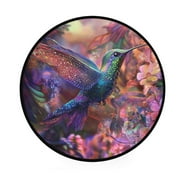 BZSMCE Round Decorative Floor Mat Galactic Hummingbird Dance Pattern 36.2IN