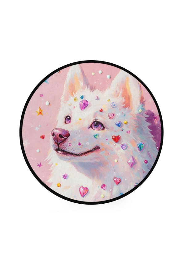 Round Decorative Floor Mat Gems Of Joy Pattern 36.2IN