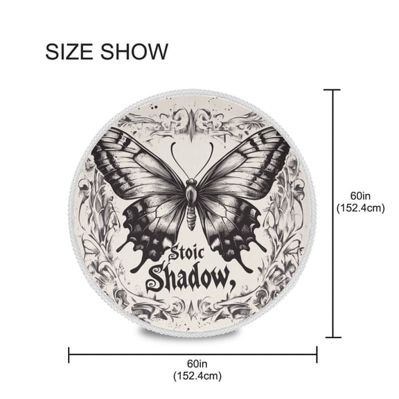 BZSMCE Round Tablecloth Butterfly Pattern Pattern Tableclothes