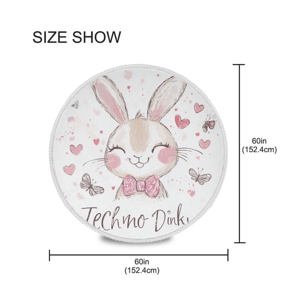 BZSMCE Round Tablecloth Cute Dazzler Pattern Pattern Tableclothes