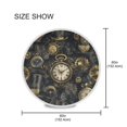 thumbnail image 1 of BZSMCE Round Tablecloth Steampunk Clock Pattern Pattern Tableclothes, 1 of 8