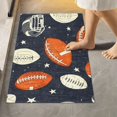 thumbnail image 1 of BZSMCE Rugby Pattern (39) Pattern 2-Piece Non-Slip Absorbent Bathroom Rug Set, Soft Bath Mat & Toilet Rug, 1 of 8