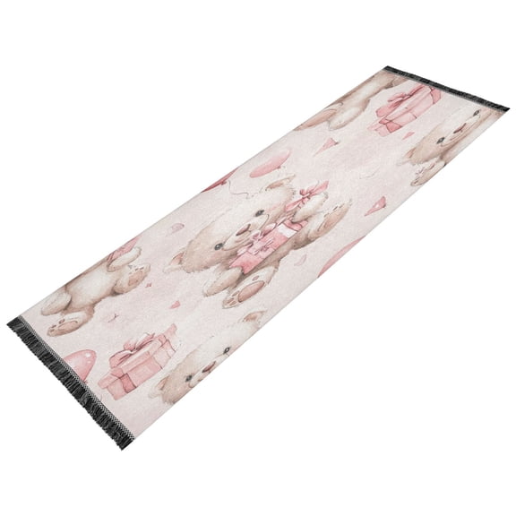 BZSMCE Runner Rug Classical Design Adorable Gift Giver Style Modern Pattern 72x23.5in Indoor Washable Rug