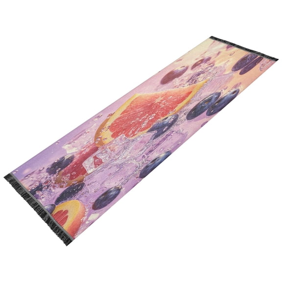 BZSMCE Runner Rug Classical Design Citrus Cascade Style Modern Pattern 72x23.5in Indoor Washable Rug