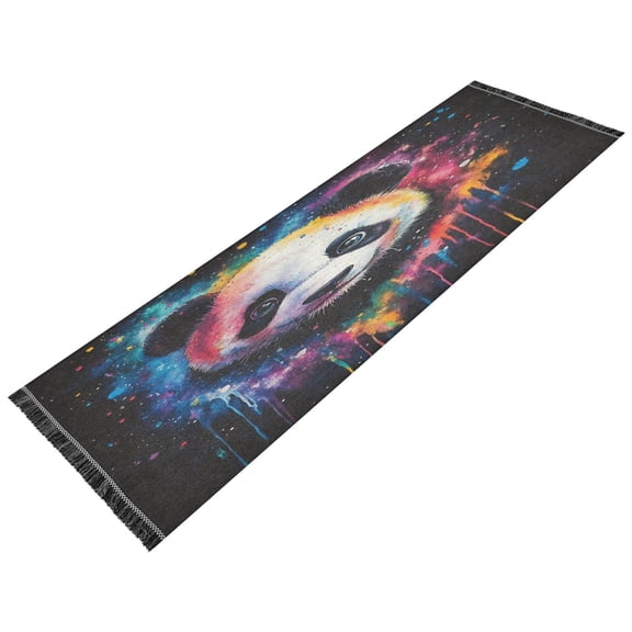 BZSMCE Runner Rug Classical Design Galactic Panda Serenade Style Modern Pattern 72x23.5in Indoor Washable Rug