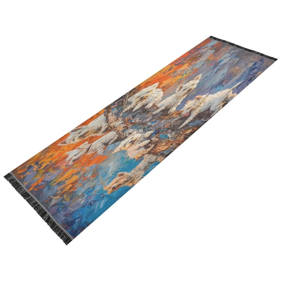 BZSMCE Runner Rug Classical Design Little Climbers in Autumn Style Modern Pattern 72x23.5in Indoor Washable Rug