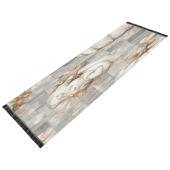 BZSMCE Runner Rug Classical Design Muted Pumpkin Embrace Style Modern Pattern 72x23.5in Indoor Washable Rug