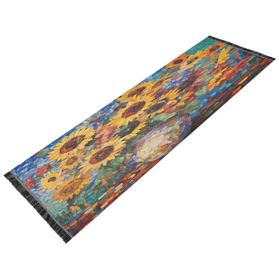 BZSMCE Runner Rug Classical Design Sunlit Garden Dreams Style Modern Pattern 72x23.5in Indoor Washable Rug