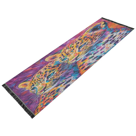 BZSMCE Runner Rug Classical Design Vibrant Leopard Duo Style Modern Pattern 72x23.5in Indoor Washable Rug