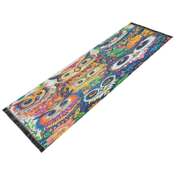 BZSMCE Runner Rug Classical Design Whimsical Owl Gathering Style Modern Pattern 72x23.5in Indoor Washable Rug