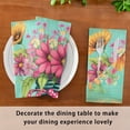 thumbnail image 1 of BZSMCE Satin Native Fab Cotton Dinner Napkin Colorful Blossom Reusable, 1 of 8