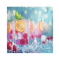 thumbnail image 1 of BZSMCE Satin Native Fab Cotton Dinner Napkin Colorful Cocktails with Fruit Reusable, 1 of 8