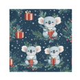 thumbnail image 1 of BZSMCE Satin Native Fab Cotton Dinner Napkin Cute Christmas Koalas Pattern Reusable, 1 of 8