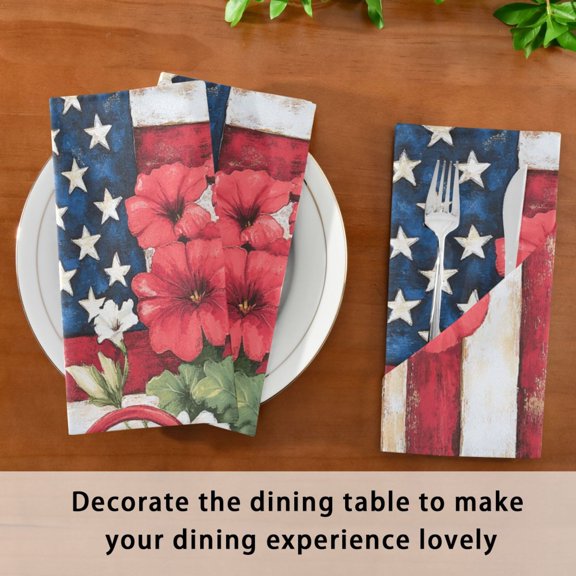 BZSMCE Satin Native Fab Cotton Dinner Napkin Design Kettle Flag Reusable