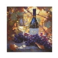 thumbnail image 1 of BZSMCE Satin Native Fab Cotton Dinner Napkin Grape and Wine Painting Reusable, 1 of 8